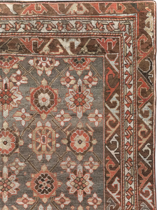 Antique Persian Kurdish Wide Gallery Runner, No.23318 - Galerie Shabab