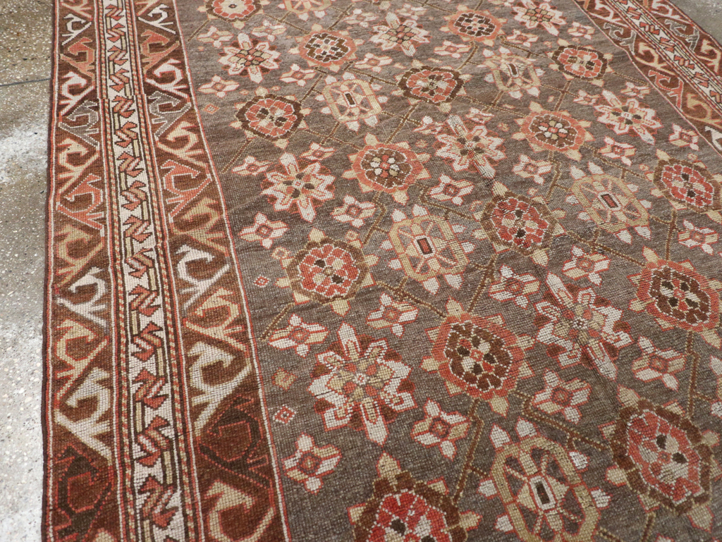 Antique Persian Kurdish Wide Gallery Runner, No.23318 - Galerie Shabab