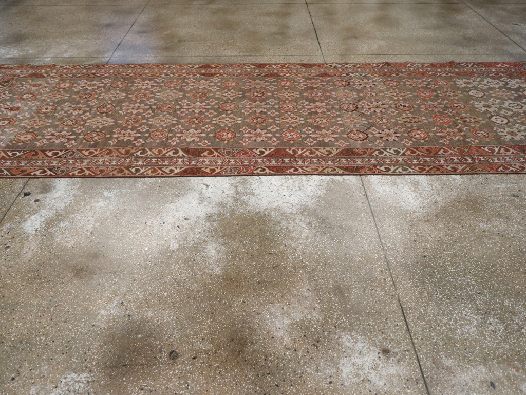 Antique Persian Kurdish Wide Gallery Runner, No.23318 - Galerie Shabab