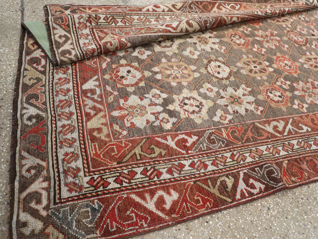 Antique Persian Kurdish Wide Gallery Runner, No.23318 - Galerie Shabab