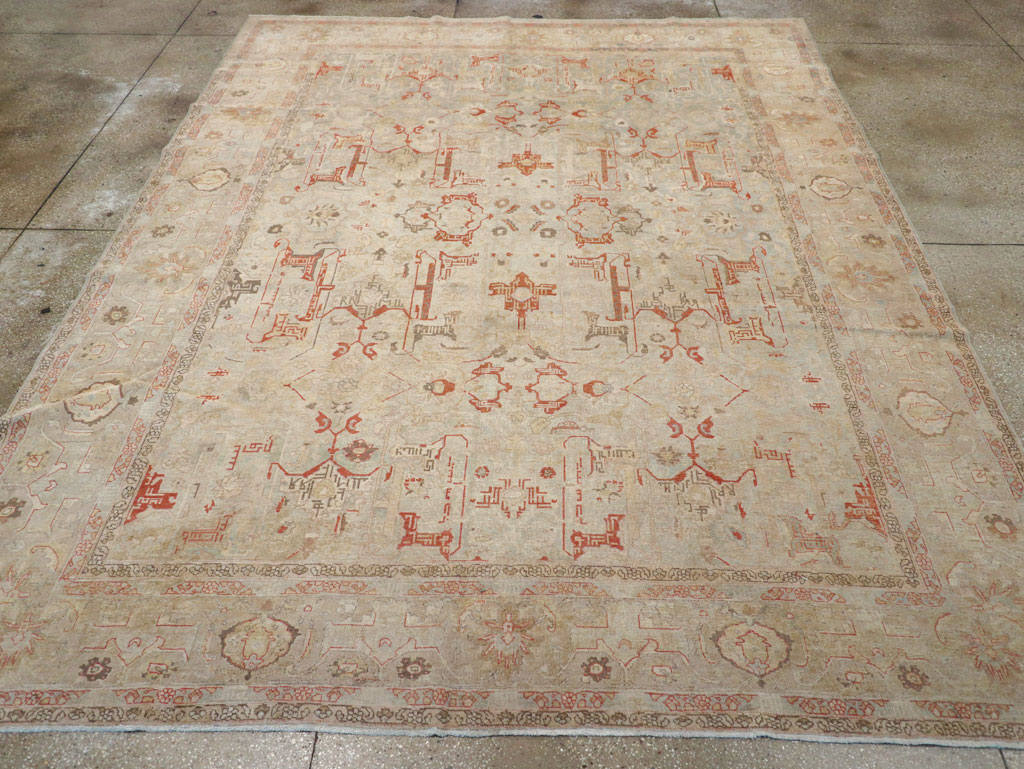 Vintage Persian Tabriz Room Size Carpet, No.23321 - Galerie Shabab