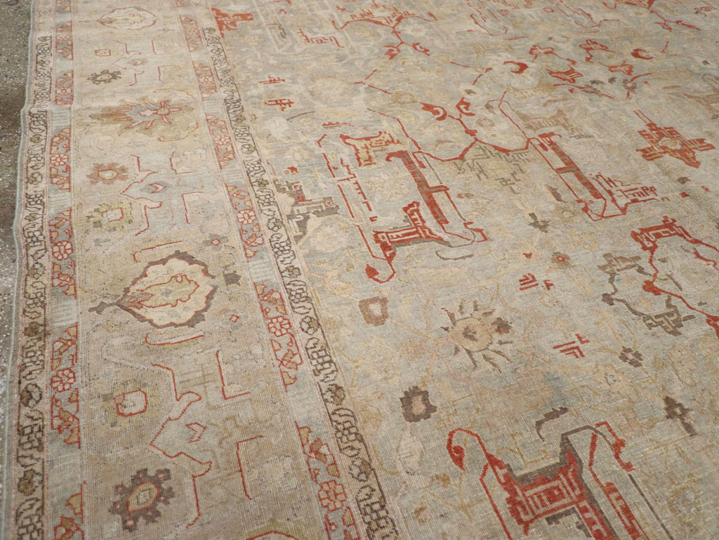 Vintage Persian Tabriz Room Size Carpet, No.23321 - Galerie Shabab