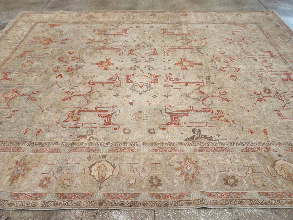 Vintage Persian Tabriz Room Size Carpet, No.23321 - Galerie Shabab