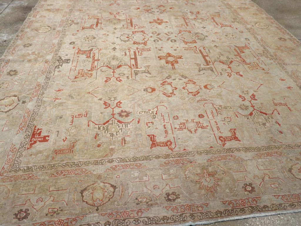 Vintage Persian Tabriz Room Size Carpet, No.23321 - Galerie Shabab