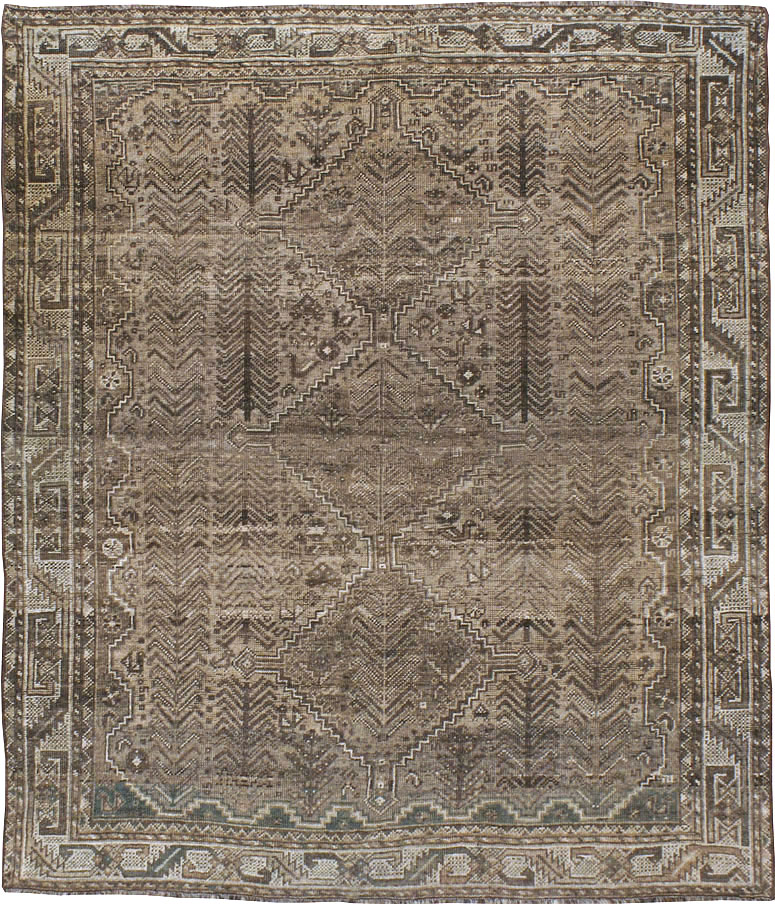 Vintage Shiraz Square Rug, No.23325 - Galerie Shabab