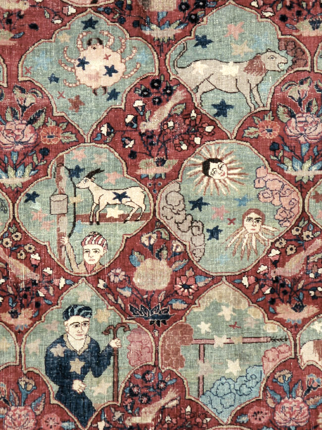 Antique Persian Tabriz Pictorial Rug, No.23348 - Galerie Shabab