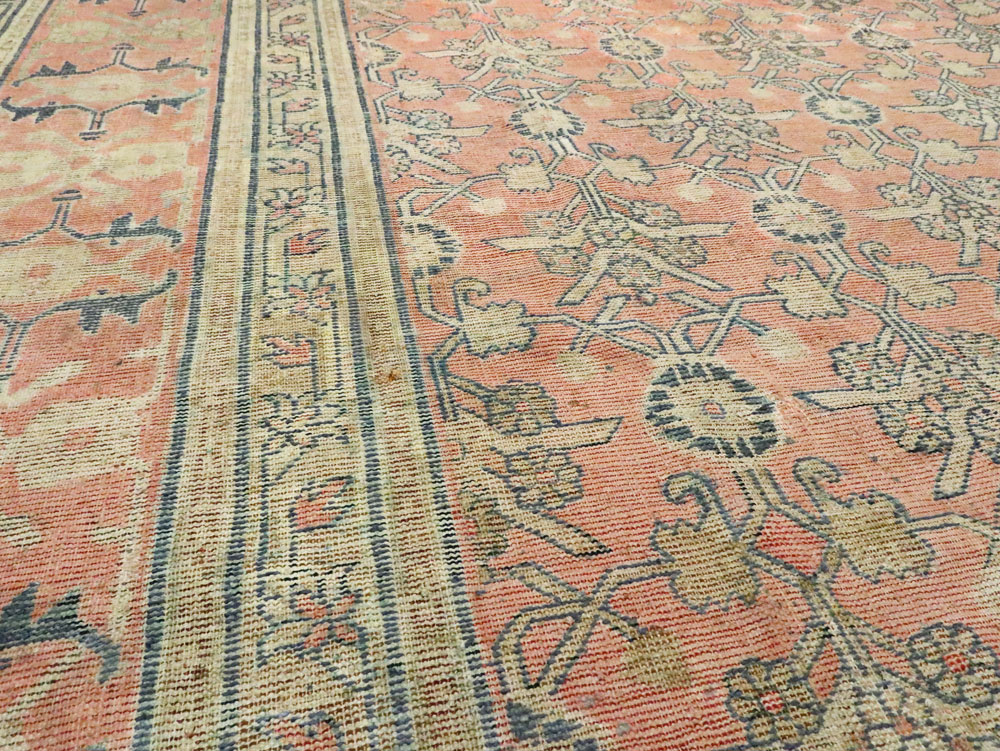 Antique East Turkestan Silk Khotan Room Size Carpet, No.23355 - Galerie Shabab