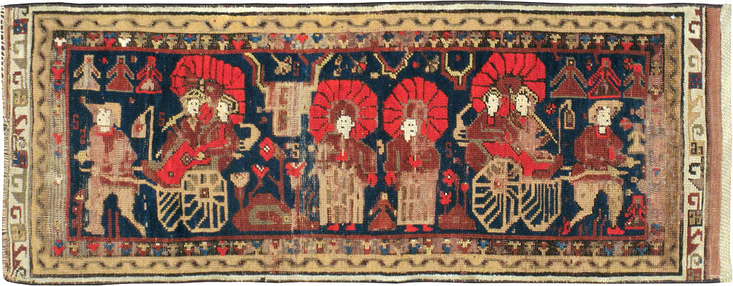 Vintage Turkish Anatolian Pictorial Rug, No.23364 - Galerie Shabab
