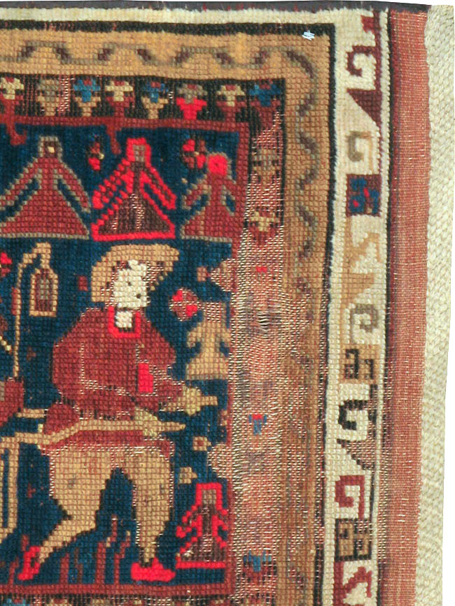 Vintage Turkish Anatolian Pictorial Rug, No.23364 - Galerie Shabab