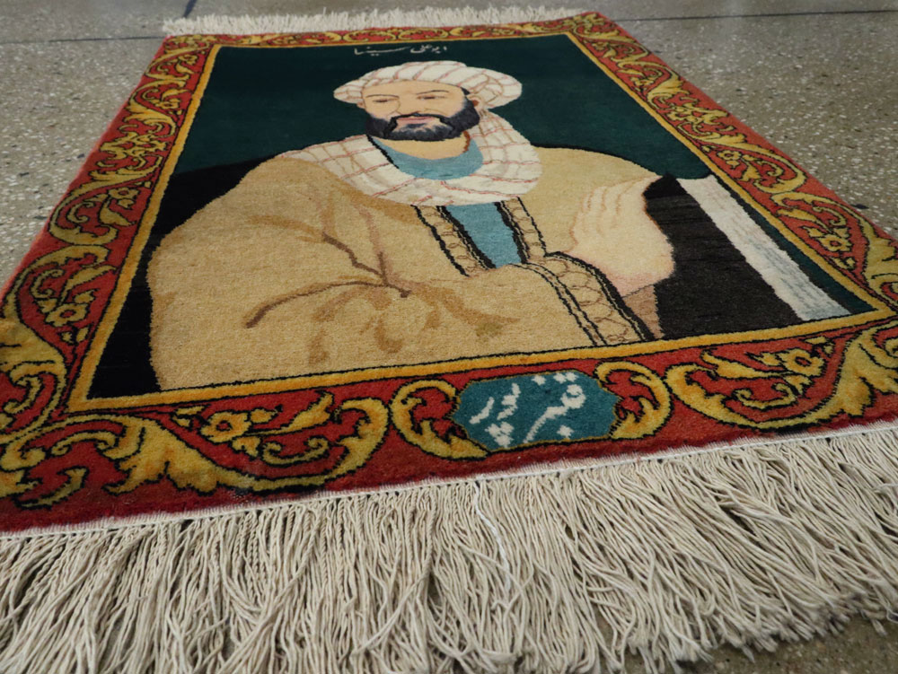 Vintage Persian Tabriz Pictorial Rug, No.23366 - Galerie Shabab