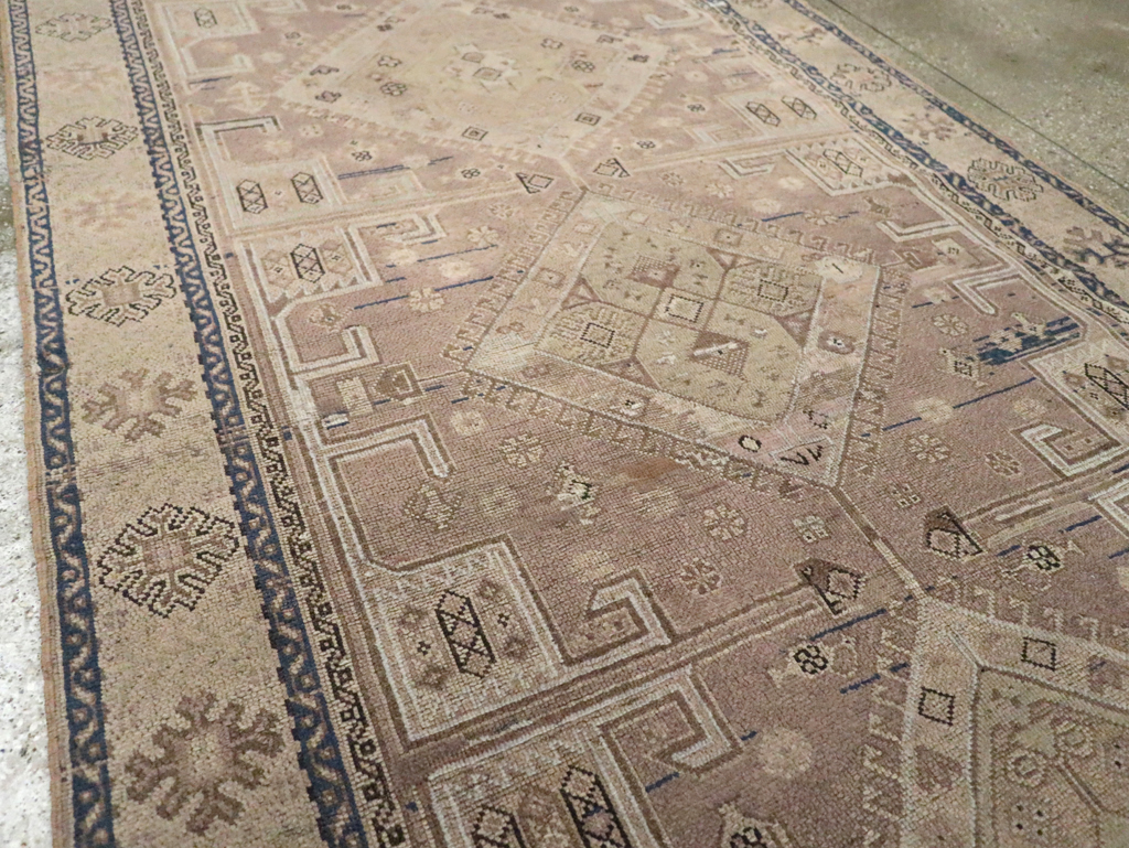 Vintage Turkish Oushak Wide Gallery Runner, No.23371 - Galerie Shabab