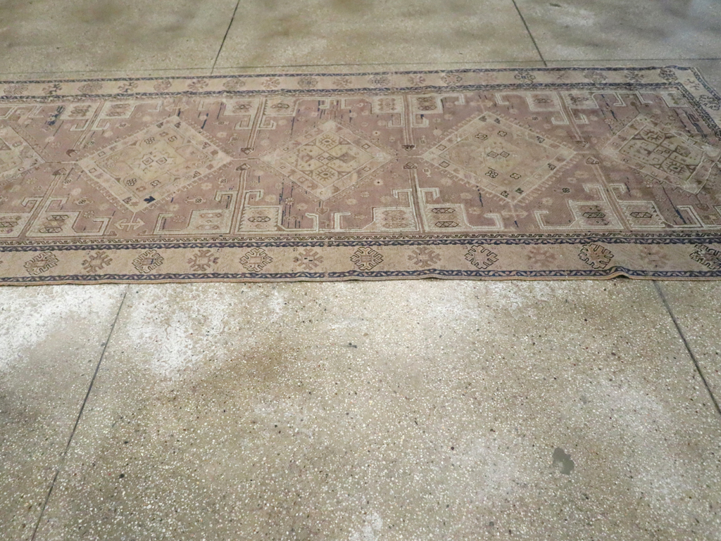 Vintage Turkish Oushak Wide Gallery Runner, No.23371 - Galerie Shabab