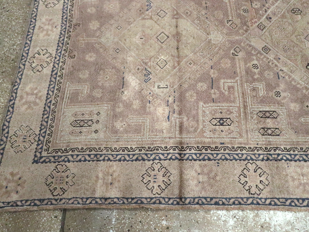 Vintage Turkish Oushak Wide Gallery Runner, No.23371 - Galerie Shabab