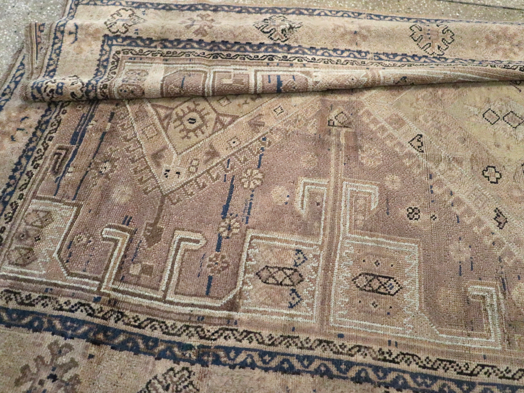 Vintage Turkish Oushak Wide Gallery Runner, No.23371 - Galerie Shabab