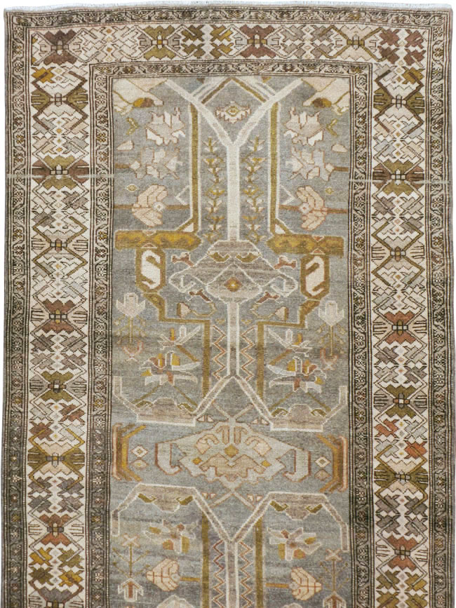 Vintage Persian Malayer Wide Gallery Runner, No.23375 - Galerie Shabab