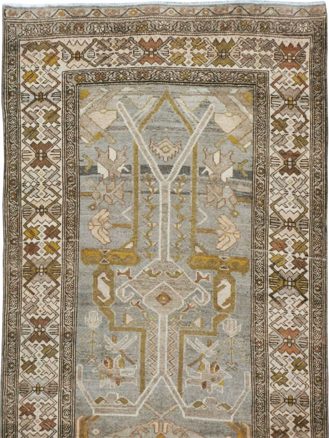 Vintage Persian Malayer Wide Gallery Runner, No.23375 - Galerie Shabab