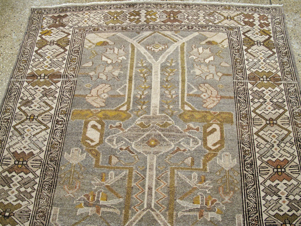 Vintage Persian Malayer Wide Gallery Runner, No.23375 - Galerie Shabab