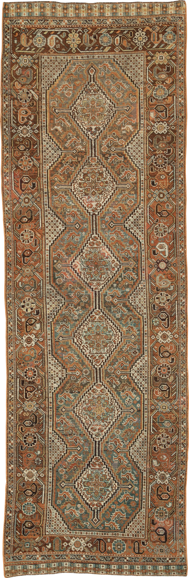 Antique Persian Shiraz Runner, No.23376 - Galerie Shabab