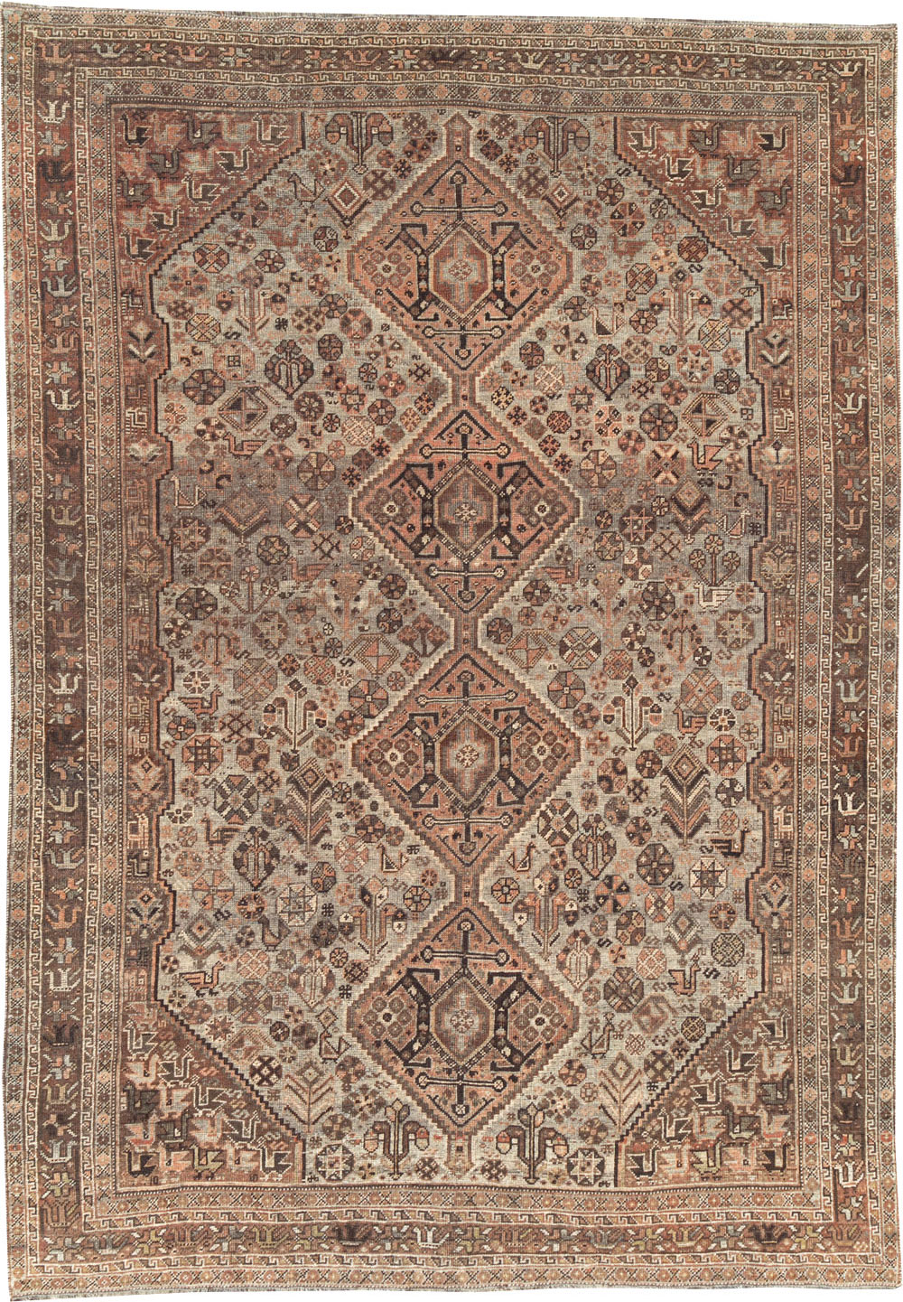 Vintage Persian Shiraz Carpet, No.23382 - Galerie Shabab