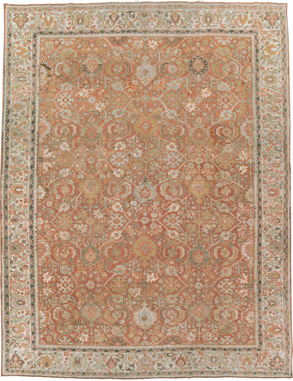 Antique Persian Mahal Room Size Carpet, No.23388 - Galerie Shabab