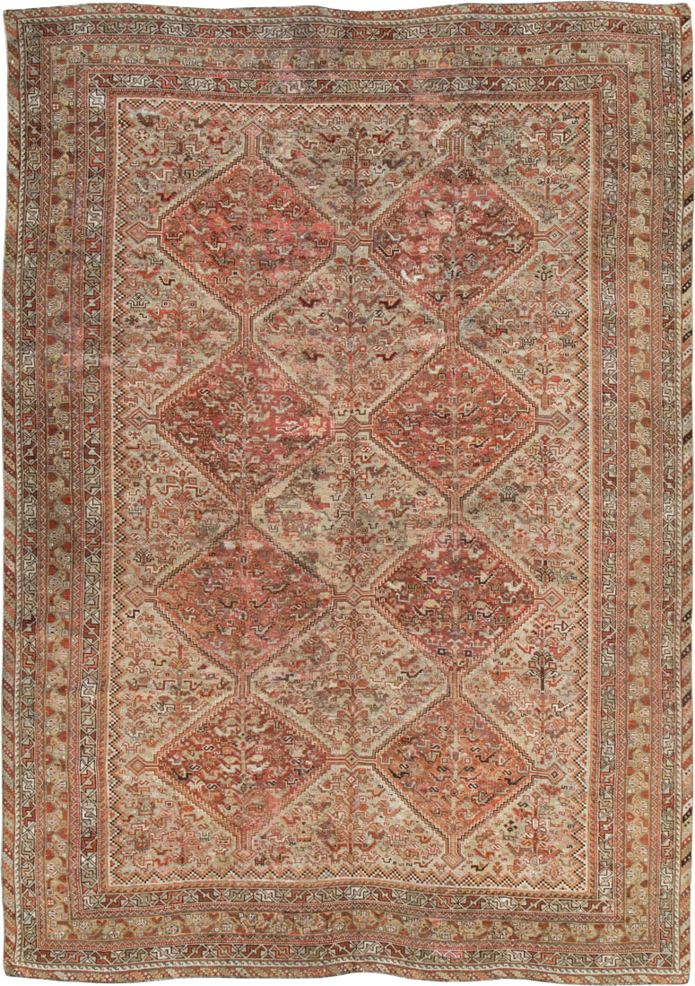 Antique Persian Shiraz Accent Carpet, No.23393 - Galerie Shabab