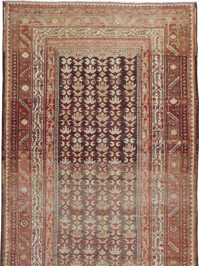 Vintage Persian Malayer Wide Gallery Runner, No.23396 - Galerie Shabab
