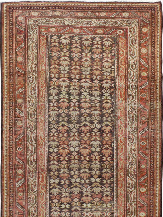 Vintage Persian Malayer Wide Gallery Runner, No.23396 - Galerie Shabab