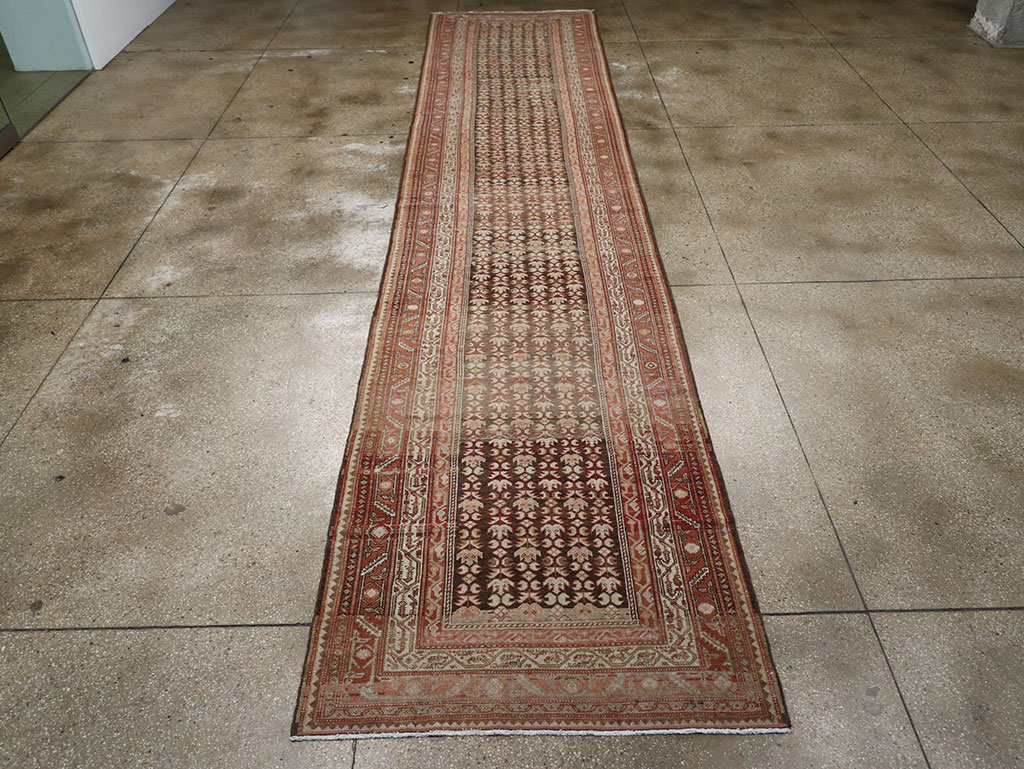 Vintage Persian Malayer Wide Gallery Runner, No.23396 - Galerie Shabab