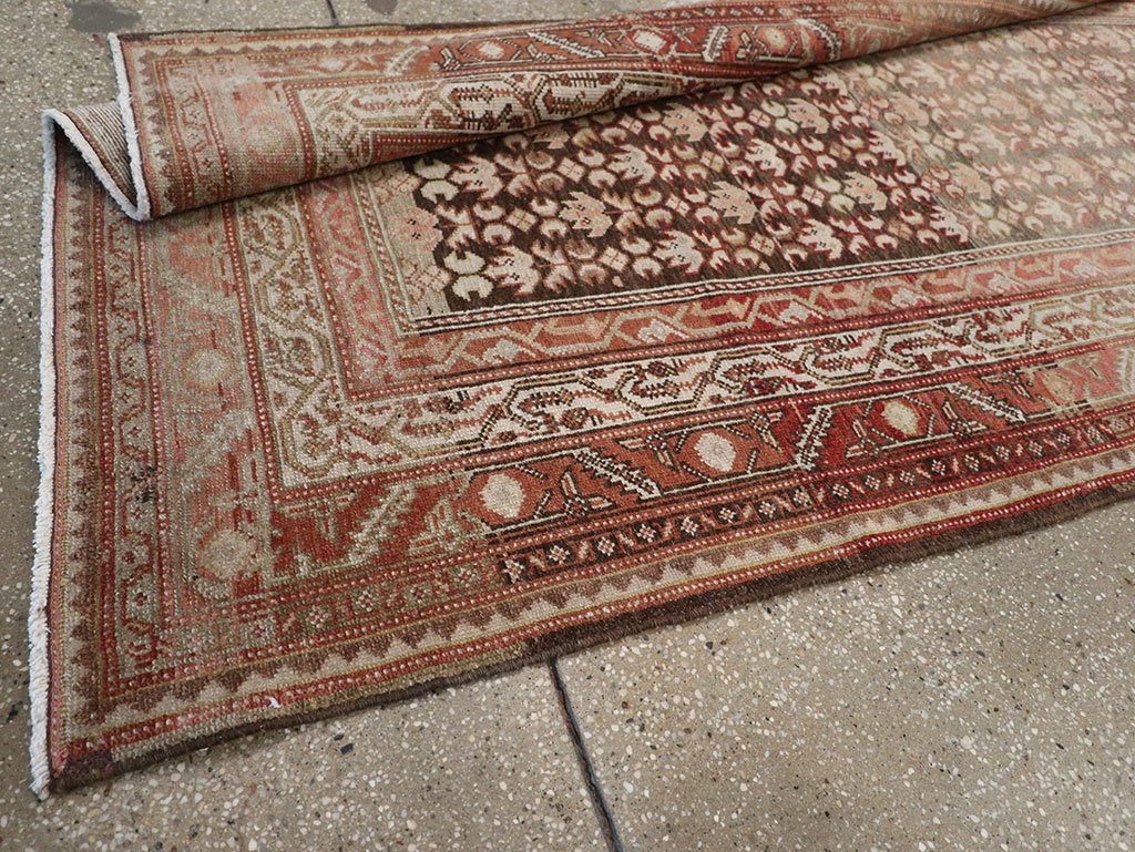 Vintage Persian Malayer Wide Gallery Runner, No.23396 - Galerie Shabab