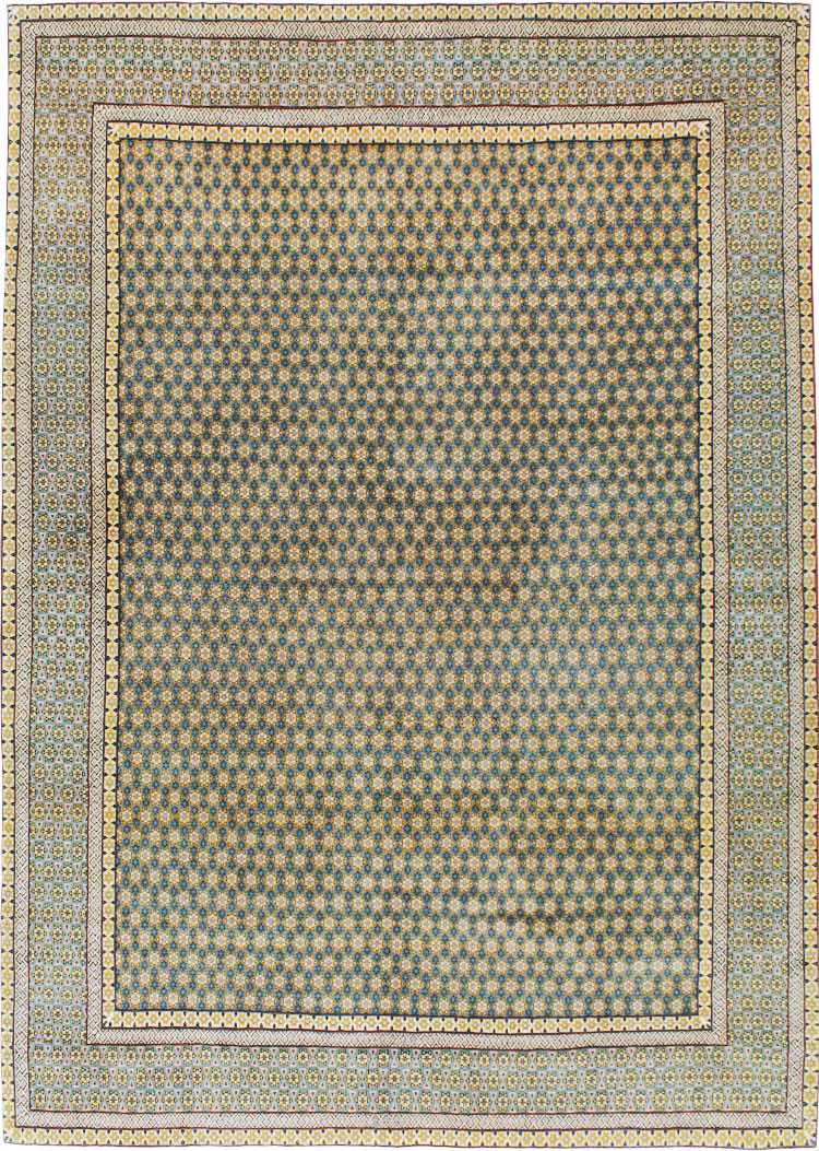 Vintage Persian Quom Modernist Rug, No.23407 - Galerie Shabab