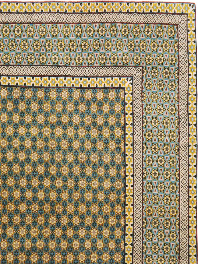 Vintage Persian Quom Modernist Rug, No.23407 - Galerie Shabab