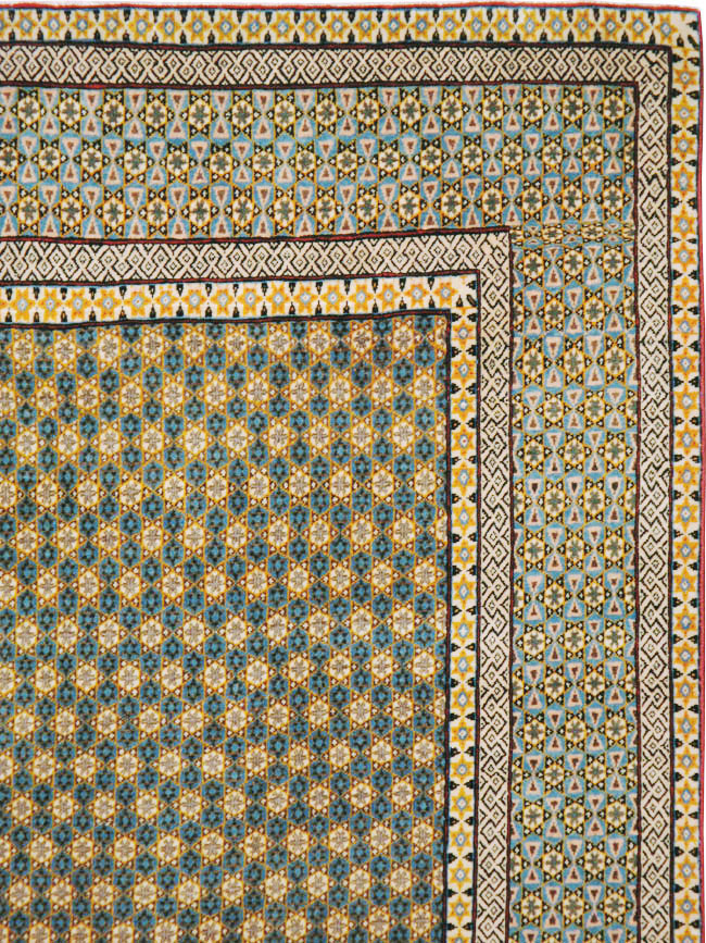 Vintage Persian Quom Modernist Rug, No.23407 - Galerie Shabab