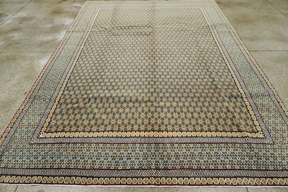 Vintage Persian Quom Modernist Rug, No.23407 - Galerie Shabab