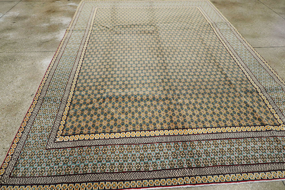 Vintage Persian Quom Modernist Rug, No.23407 - Galerie Shabab