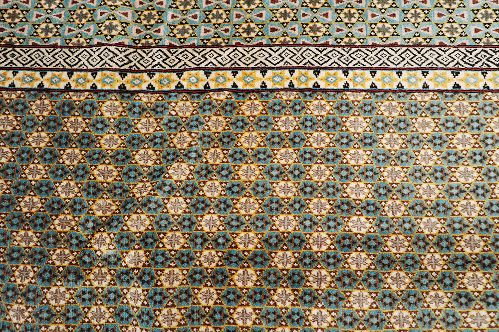 Vintage Persian Quom Modernist Rug, No.23407 - Galerie Shabab