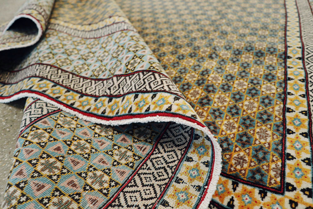 Vintage Persian Quom Modernist Rug, No.23407 - Galerie Shabab