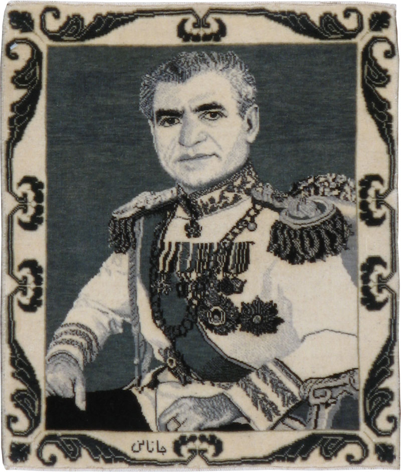 Vintage Persian Tabriz Pictorial Rug, No.23412 - Galerie Shabab