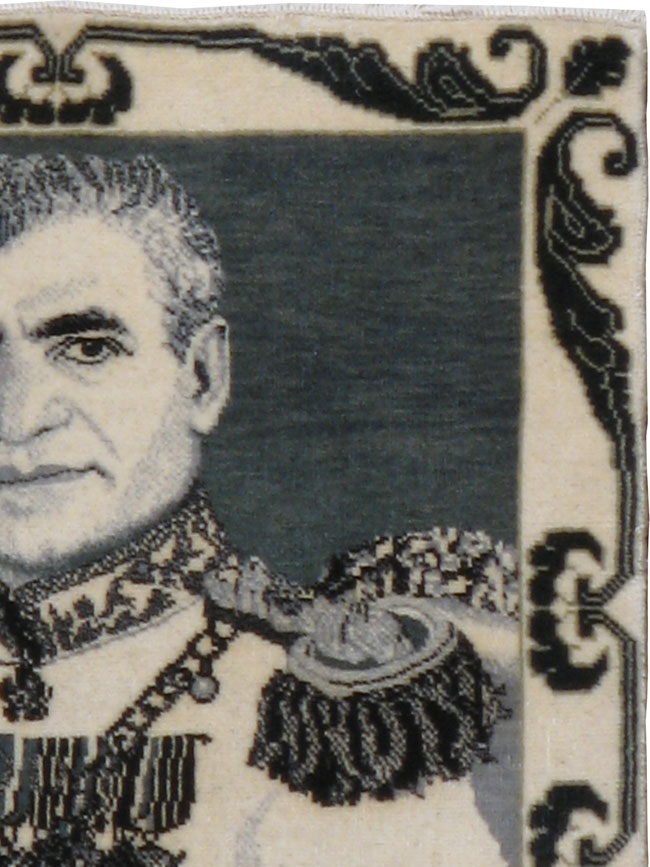 Vintage Persian Tabriz Pictorial Rug, No.23412 - Galerie Shabab