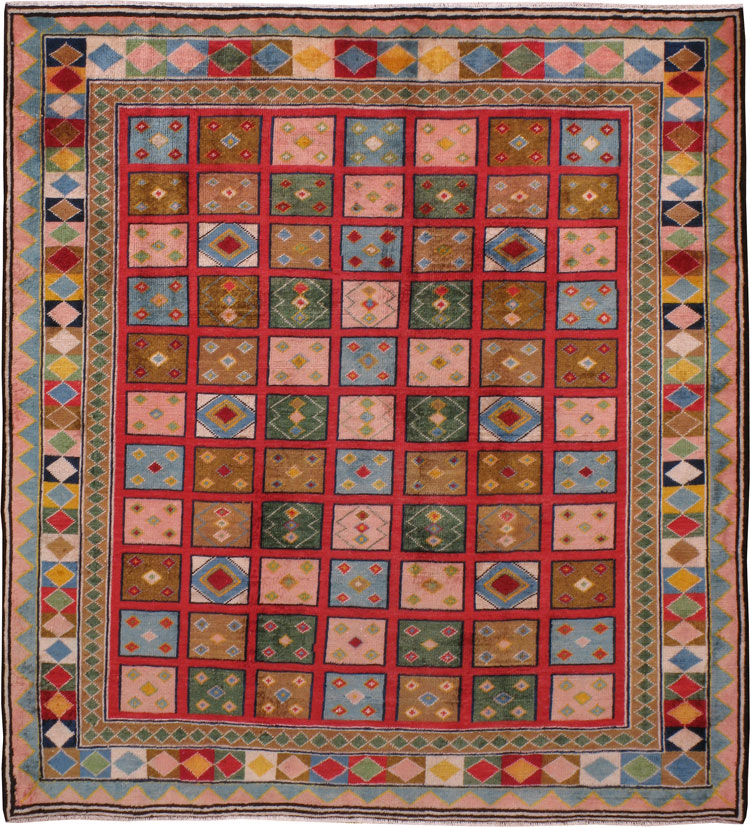 Vintage Modernist Kashan Rug, No.23419 - Galerie Shabab