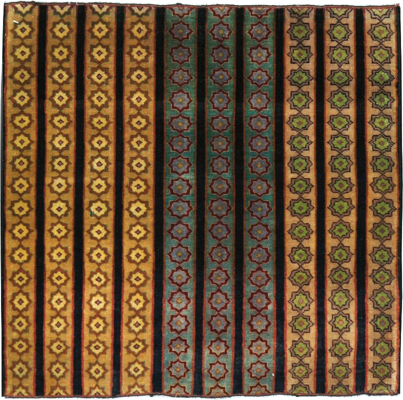 Vintage Persian Kashan Modernist Rug, No.23420 - Galerie Shabab