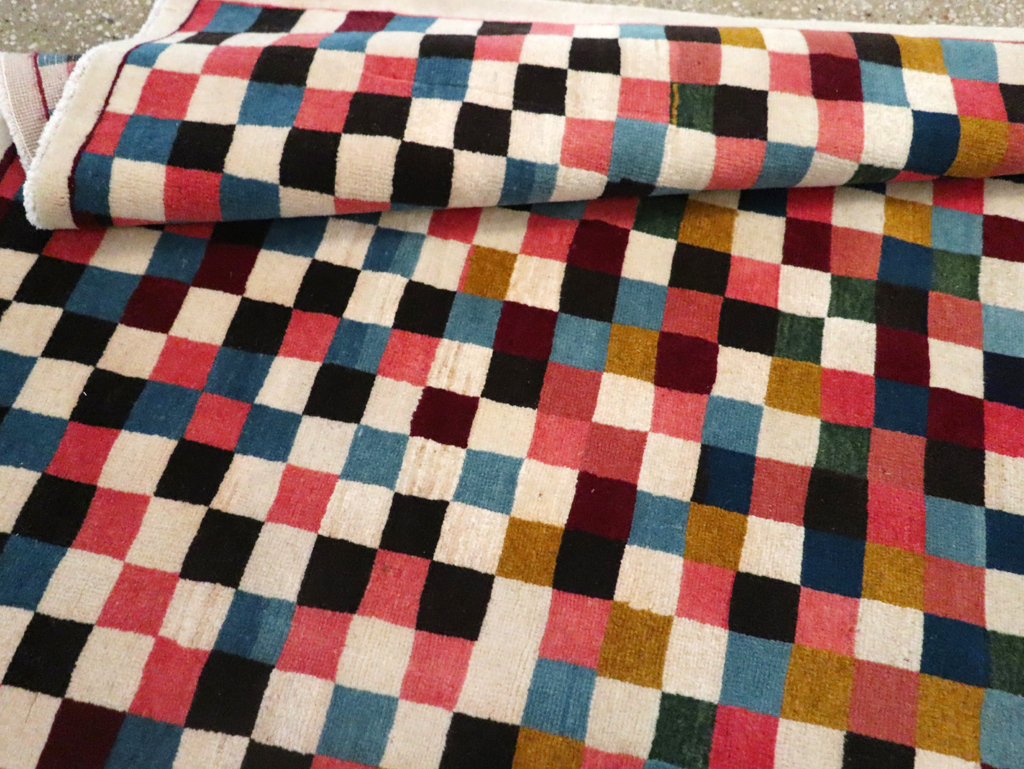 Vintage Persian Kashan Modernist Rug, No.23421 - Galerie Shabab