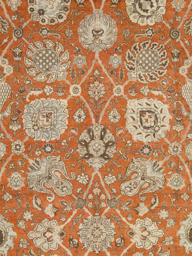 Antique Persian Tabriz Carpet, No.23423 - Galerie Shabab