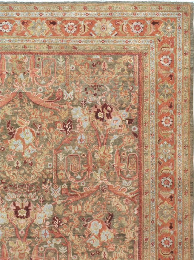Antique Persian Mahal Carpet, No.23425 - Galerie Shabab