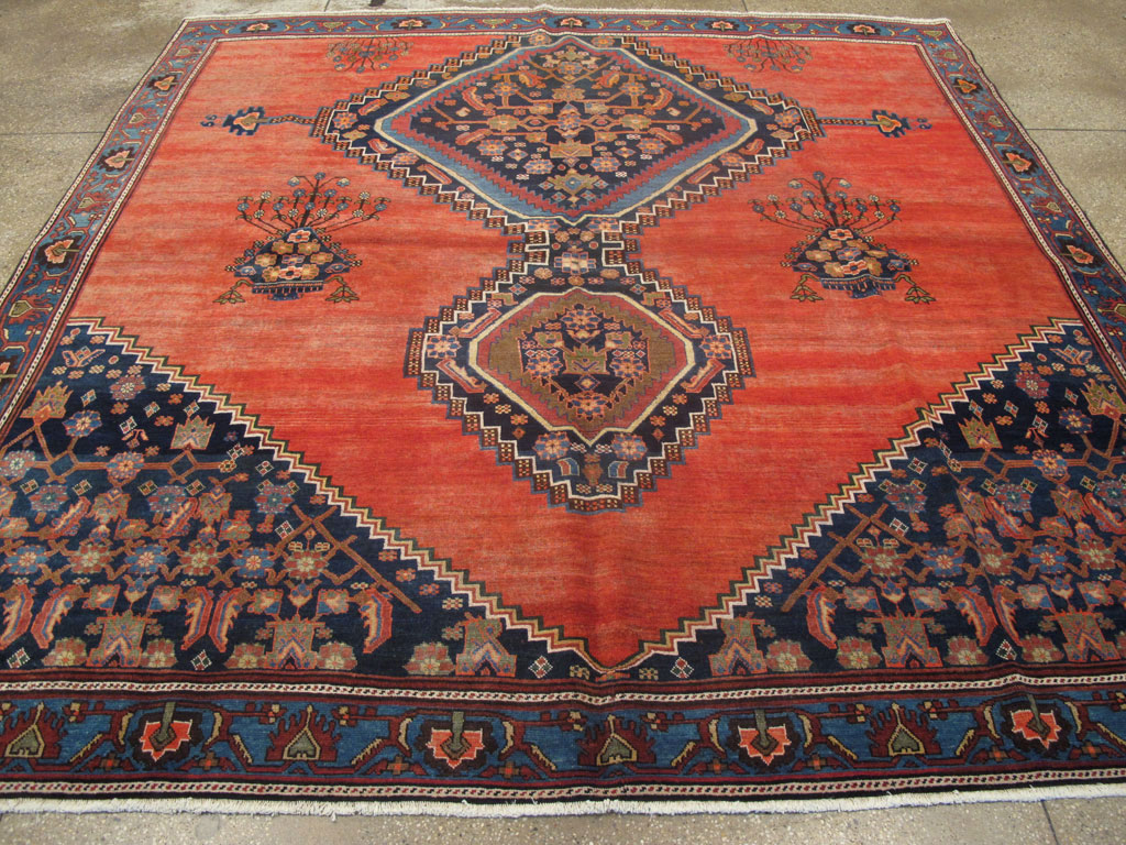 Antique Persian Bidjar Square Carpet, No.23433 - Galerie Shabab