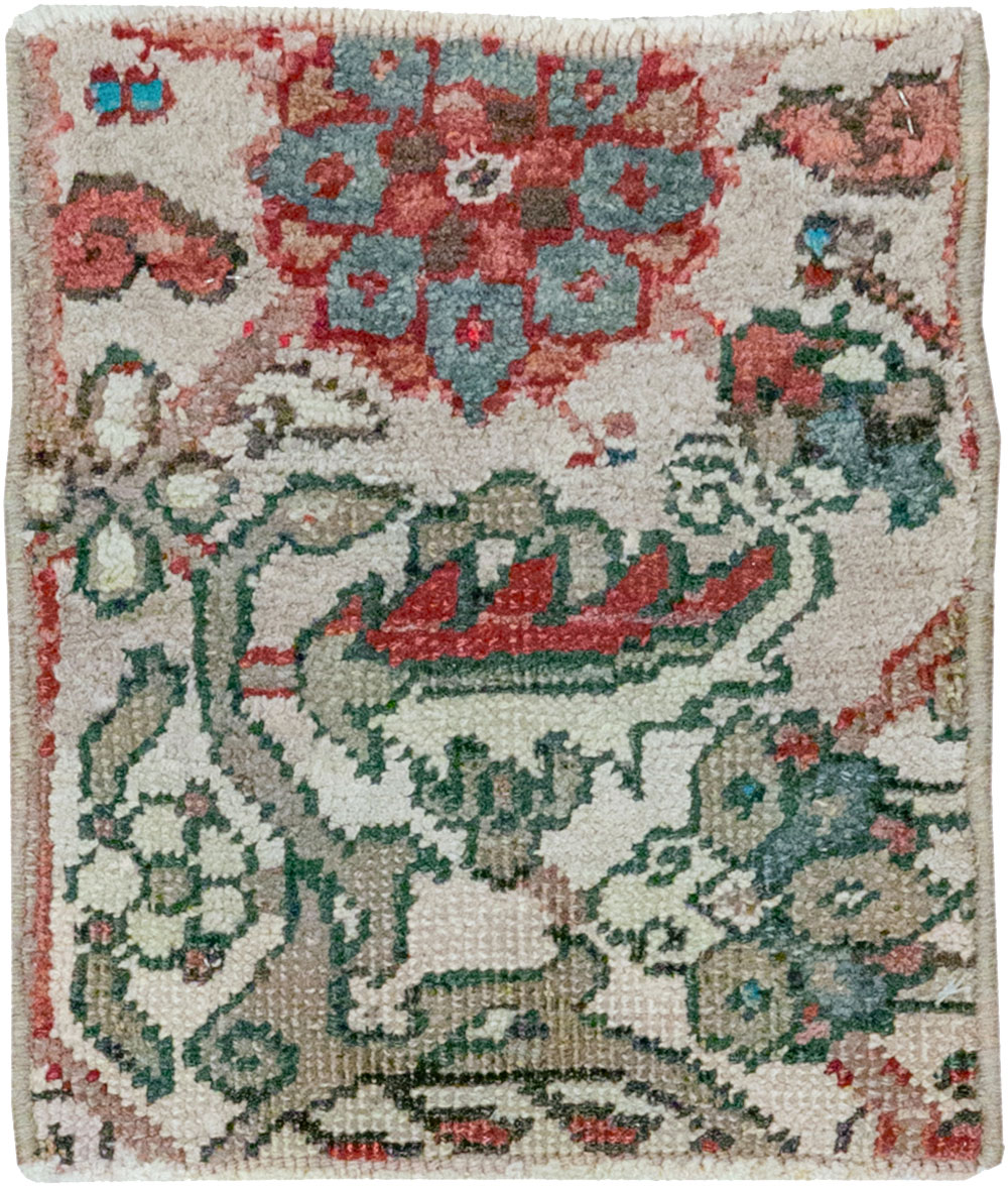 Vintage Persian Heriz Throw Rug, No.23441 - Galerie Shabab