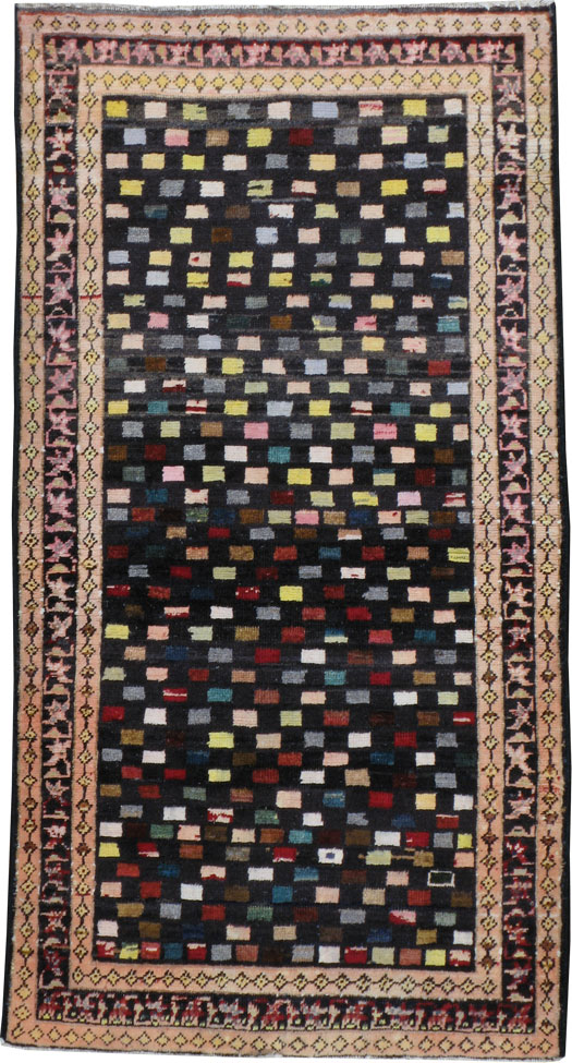 Vintage Persian Hamadan Modernist Rug, No.23444 - Galerie Shabab
