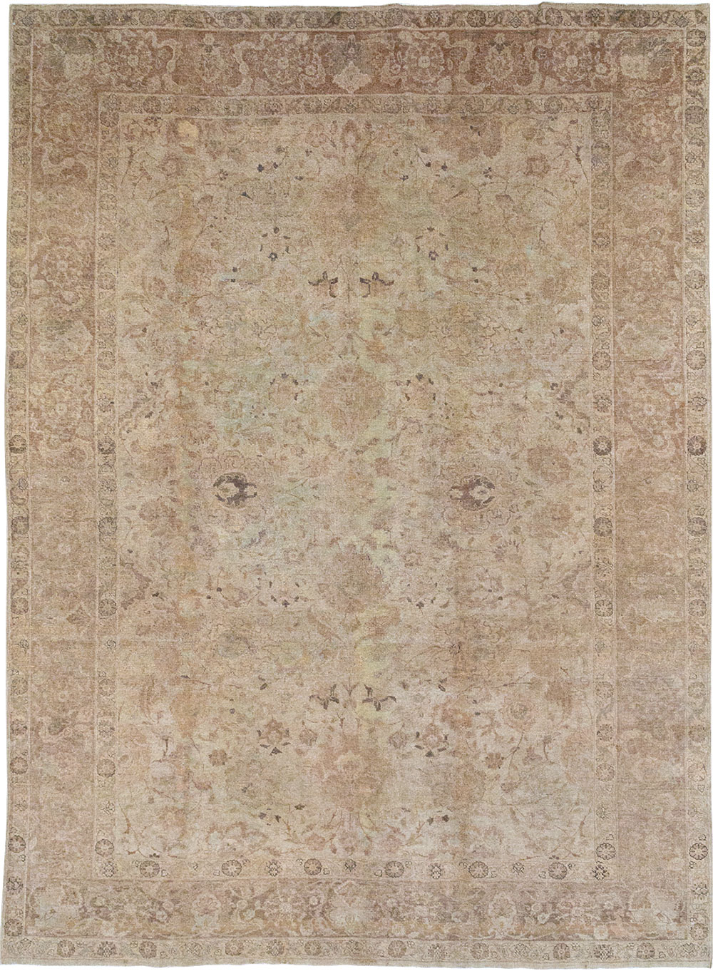 Antique Persian Tabriz Small Room Size Carpet, No.23458 - Galerie Shabab