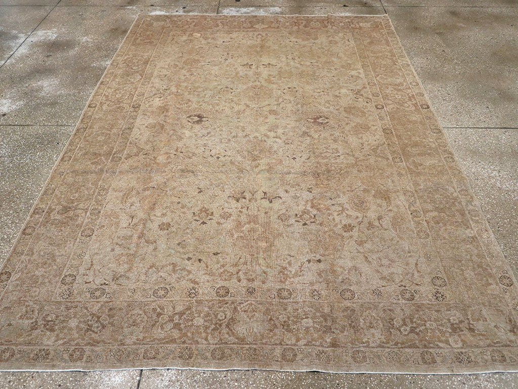 Antique Persian Tabriz Small Room Size Carpet, No.23458 - Galerie Shabab