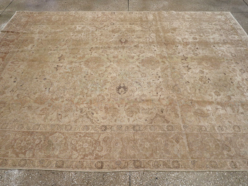 Antique Persian Tabriz Small Room Size Carpet, No.23458 - Galerie Shabab