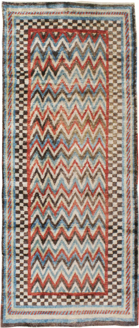 Vintage Turkish Tulu Gallery Runner, No.23462 - Galerie Shabab